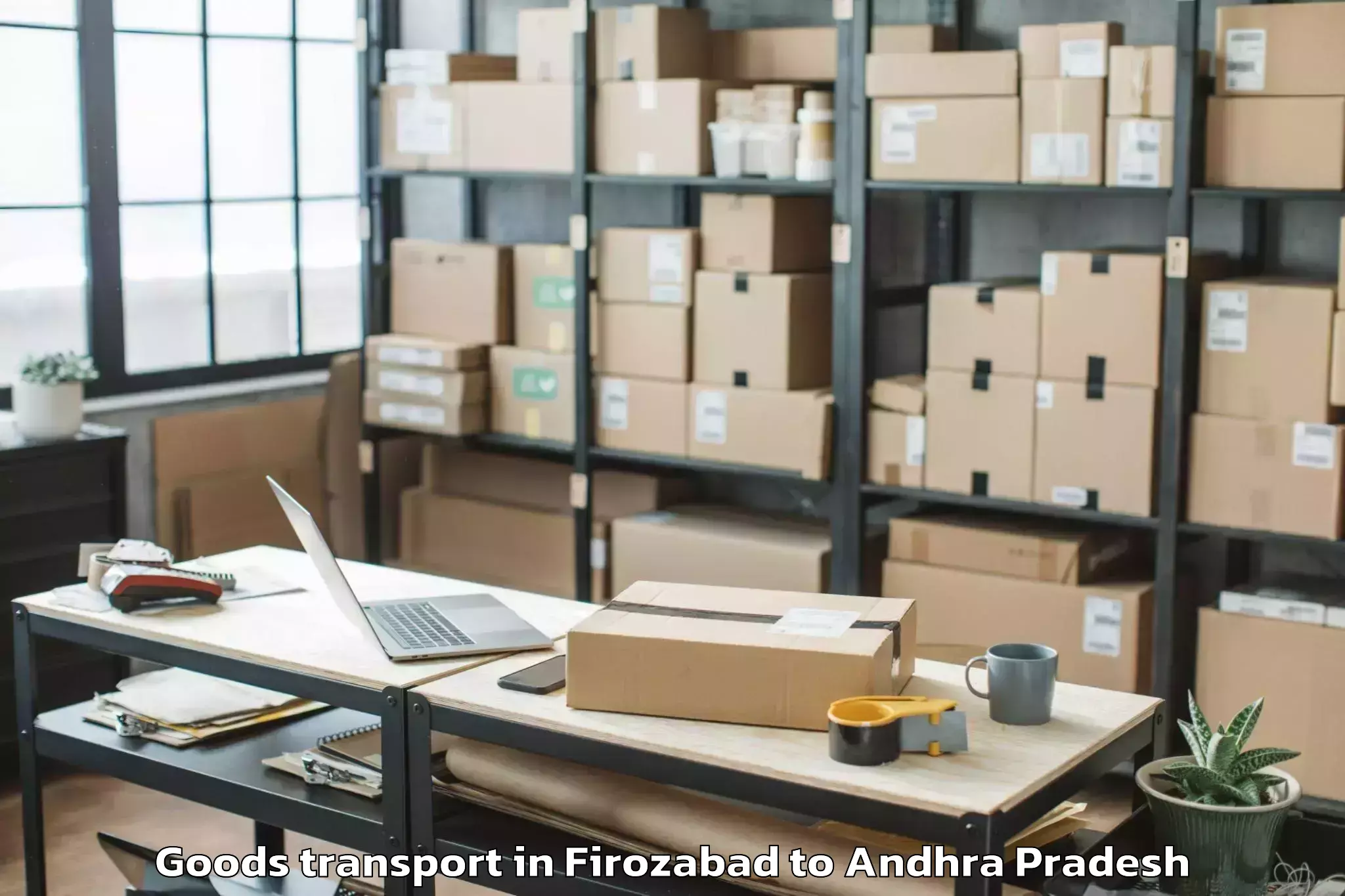 Professional Firozabad to Veerullapadu Goods Transport